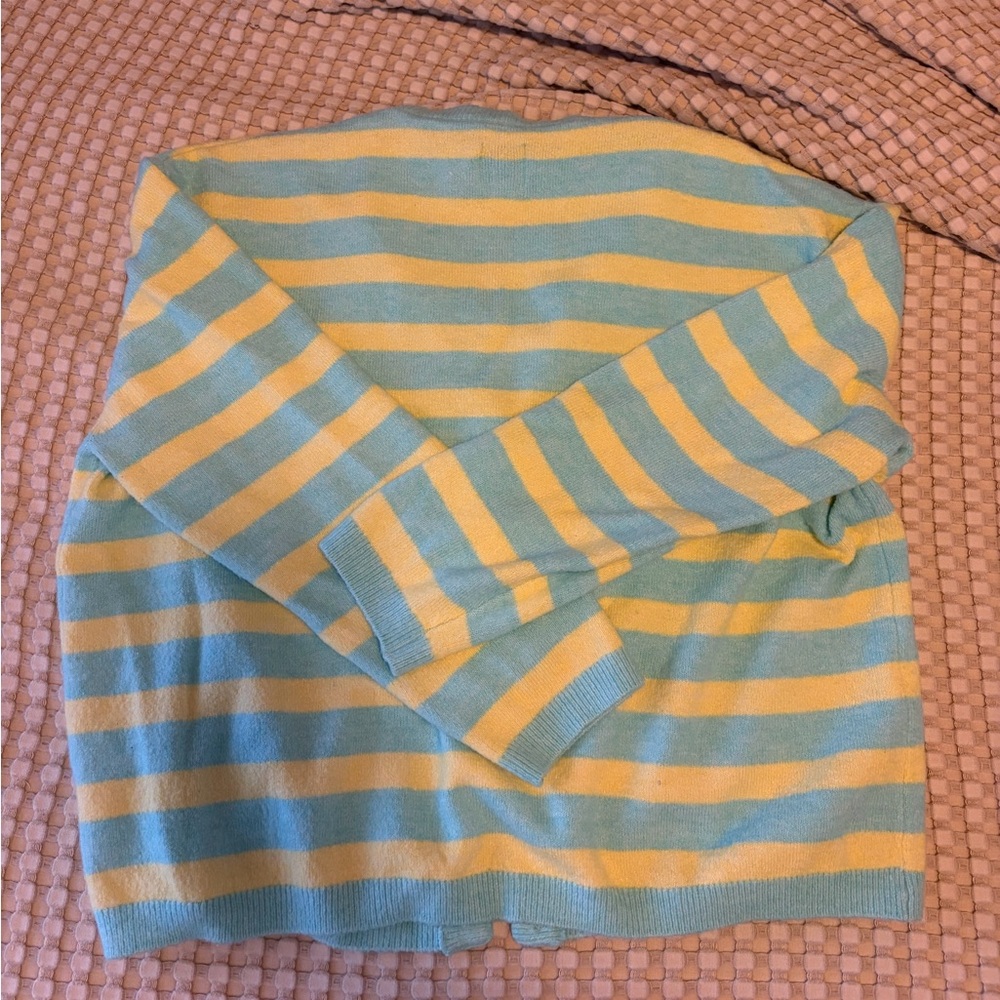 JoyLab Striped Button-Front Cardigan - Picture 3 of 3